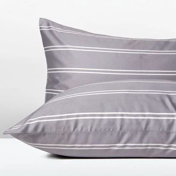 Σετ Μαξιλαροθήκες Αιγαίον Βαμβακοστέν 52X78 Double Stripe