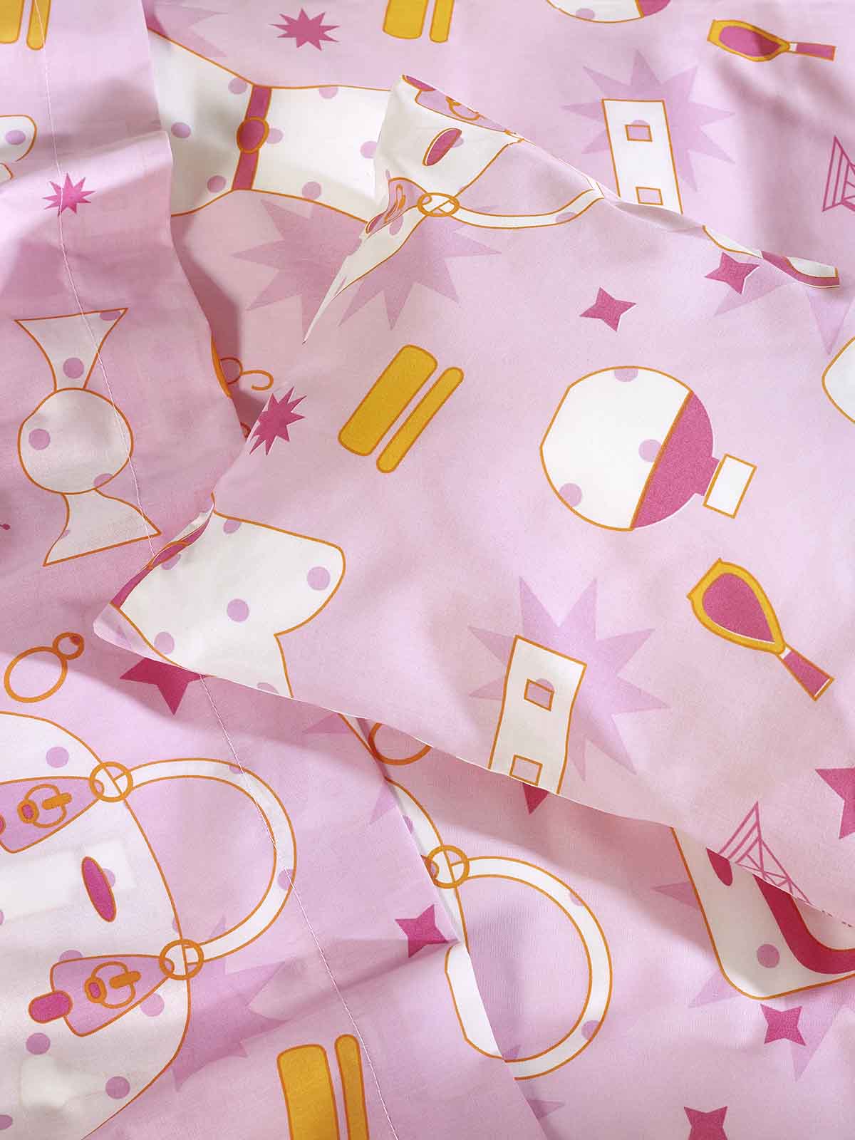 Παιδικό Σεντόνι Αιγαίον 100X200+35 Pink