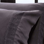 Σετ 2τμχ Μαξιλαροθήκες Oxford Hauz Vegan Silk 52X78 Gray