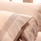 Σετ 2τμχ Μαξιλαροθήκες Oxford Hauz Vegan Silk 52X78 Dusty Pink