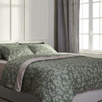 Παπλωματοθήκη Υπέρδιπλη Σετ 3τμχ Αιγαίον Βαμβακοστέν 260X250 Mediterranean Leaves