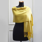 Πασμίνα Μονόχρωμη Αιγαίον Yellow Safran