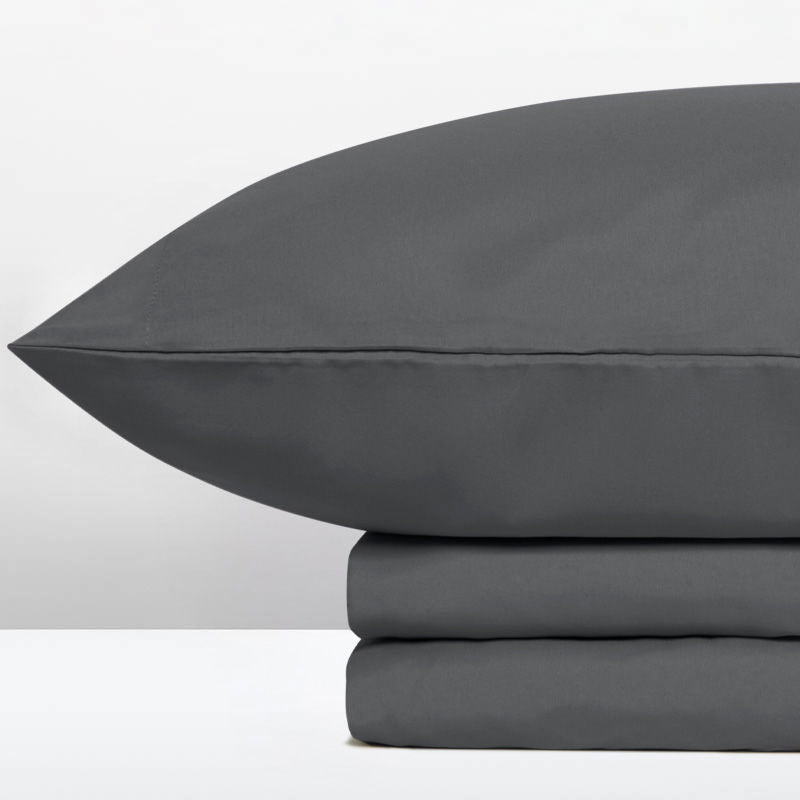 Σετ Σεντόνια με Λάστιχο Cannon Stonewashed 100X200+35 Dark Grey