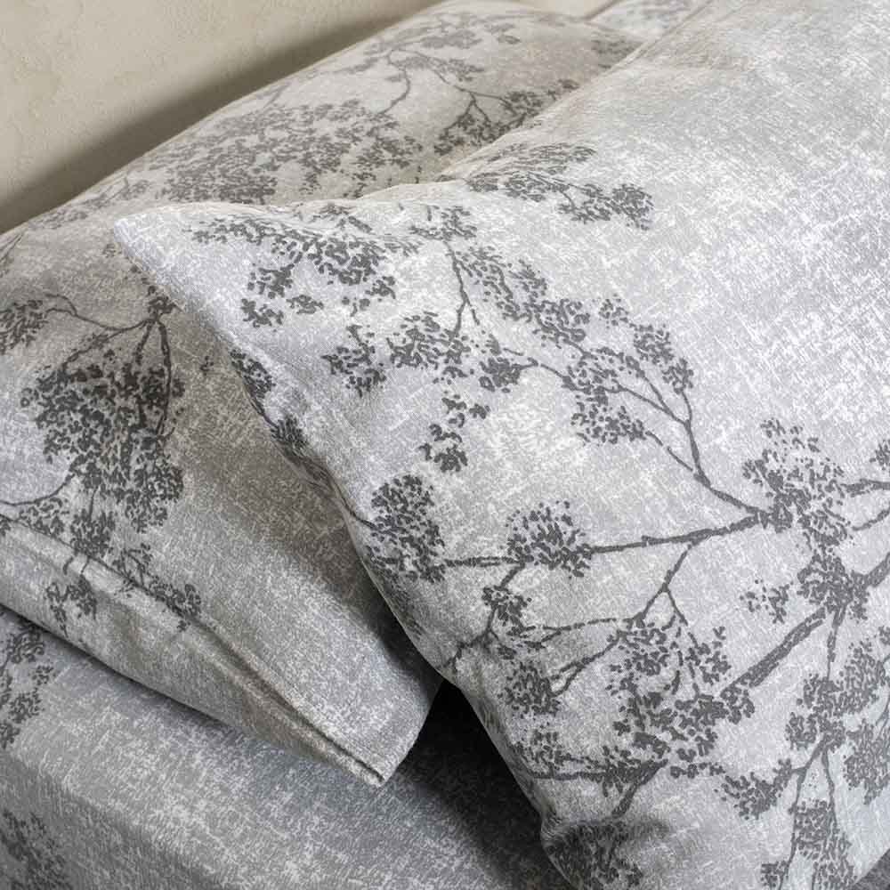Σετ Φανελένια Σεντόνια Μονά Αιγαίον Flannel Tree 170X280 Grey F