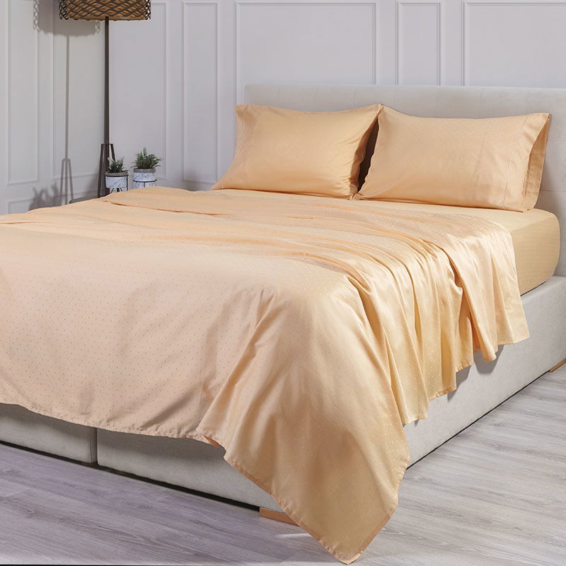 Σεντόνι Cannon Imperial Dobby 170X280 Apricot Ice