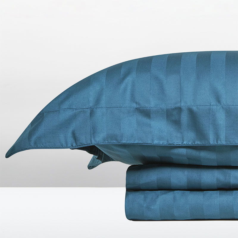 Σετ Σεντόνια Αιγαίον Jacquard Sateen 180X200+40 Ocean