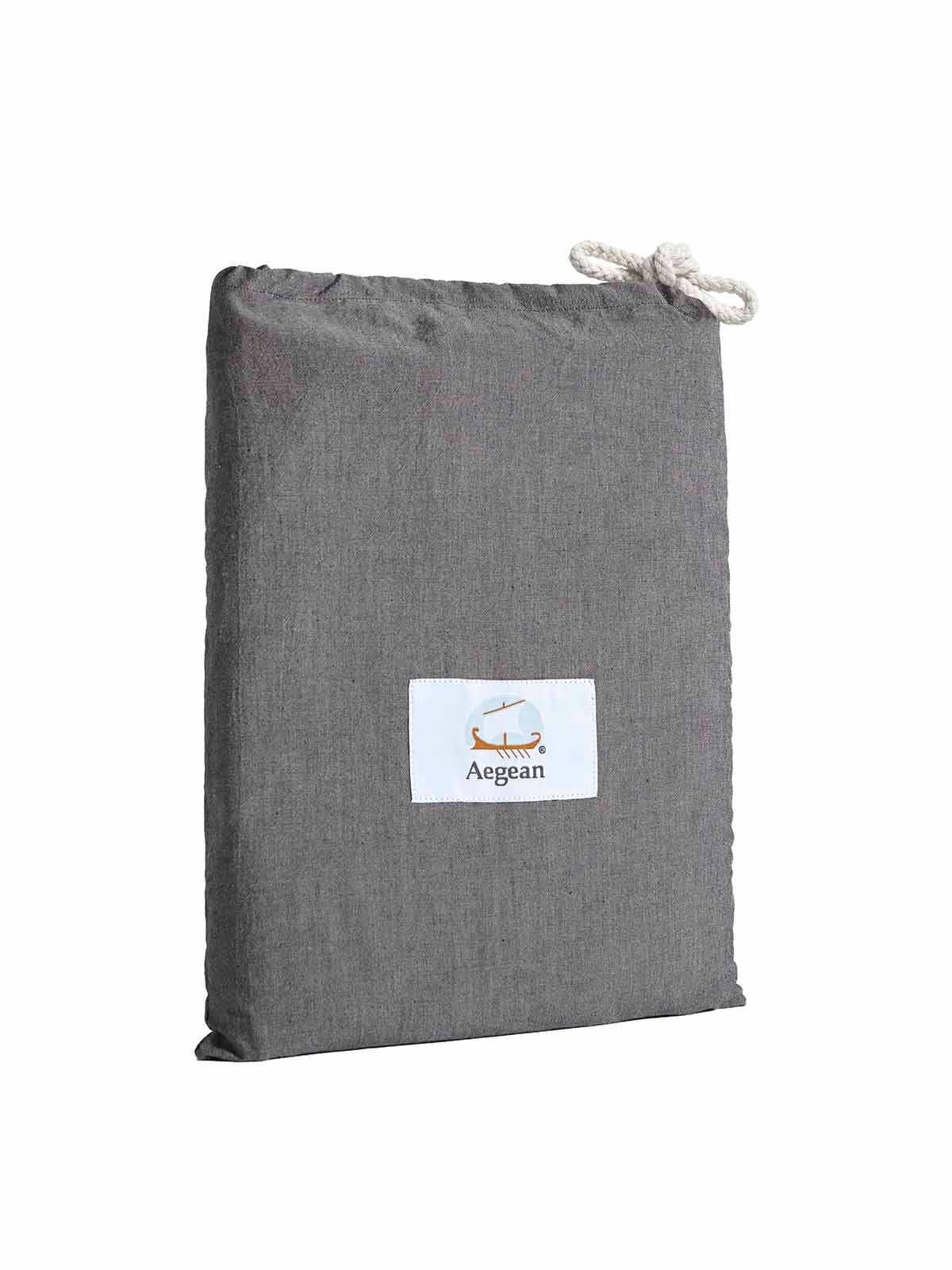 Σεντόνι Αιγαίον Non Iron με λάστιχο 160X200+40 Black