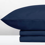 Σετ Σεντόνια με Λάστιχο Cannon Stonewashed 100X200+35 Navy Peony