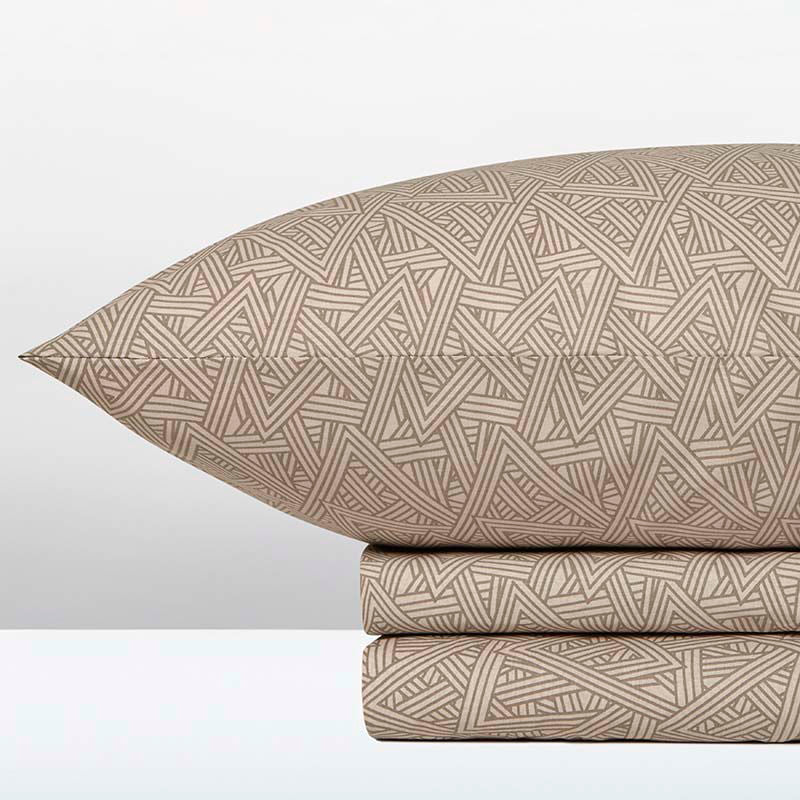 Σετ Σεντόνια με Λάστιχο Cannon Cotton Fresh Printed 100X200+33 Taupe