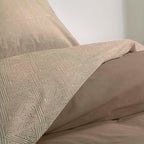 Σετ Σεντόνια με Λάστιχο Cannon Cotton Fresh Printed 160X200+33 Taupe