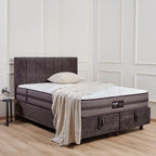 Κρεβάτι με Αποθηκευτικό Χώρο Waverly Bed Set Stripe 160X200 Dark Grey