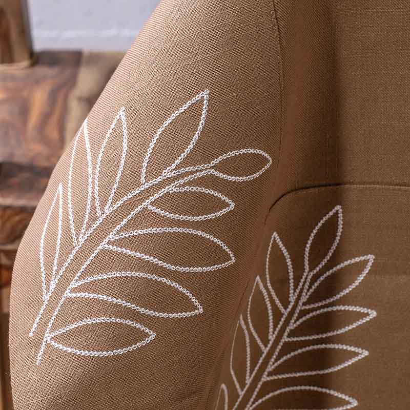 Τετράγωνο Τραπεζομάντηλο Αιγαίον Leaf 2102 140X180 Mocca