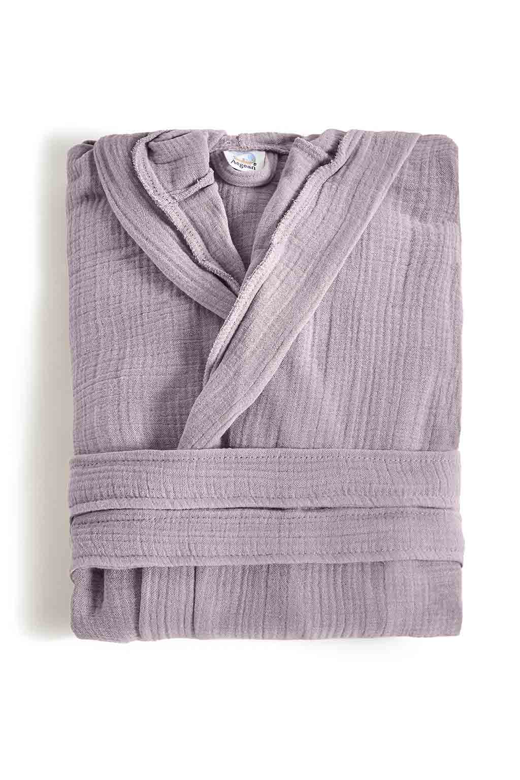 Μπουρνούζι με Κουκούλα Αιγαίον Super Soft S-M Burgundy