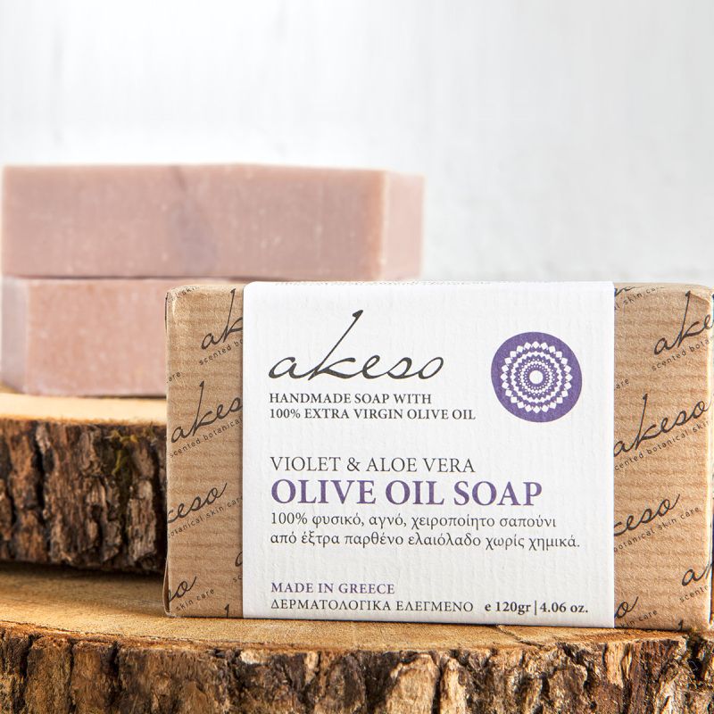 Φυσικό Σαπούνι Χειροποίητο Akeso 120gr ONE SIZE Violet