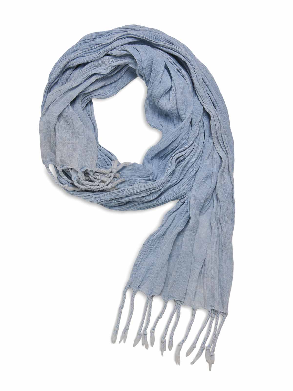 Φουλάρι με Κρόσσια Charisma 55X200 Blue 1007