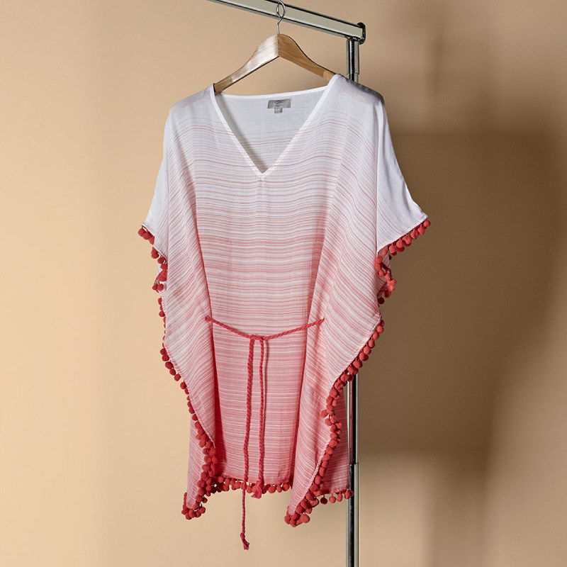 Καφτάνι Charisma με pom-pom L-XL / Coral