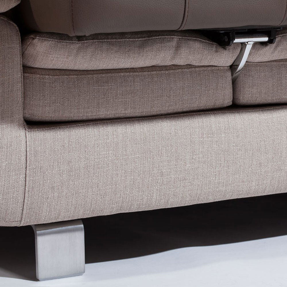 Τριθέσιος Καναπές F&T Italia Glamour 235X105X86 100H beige