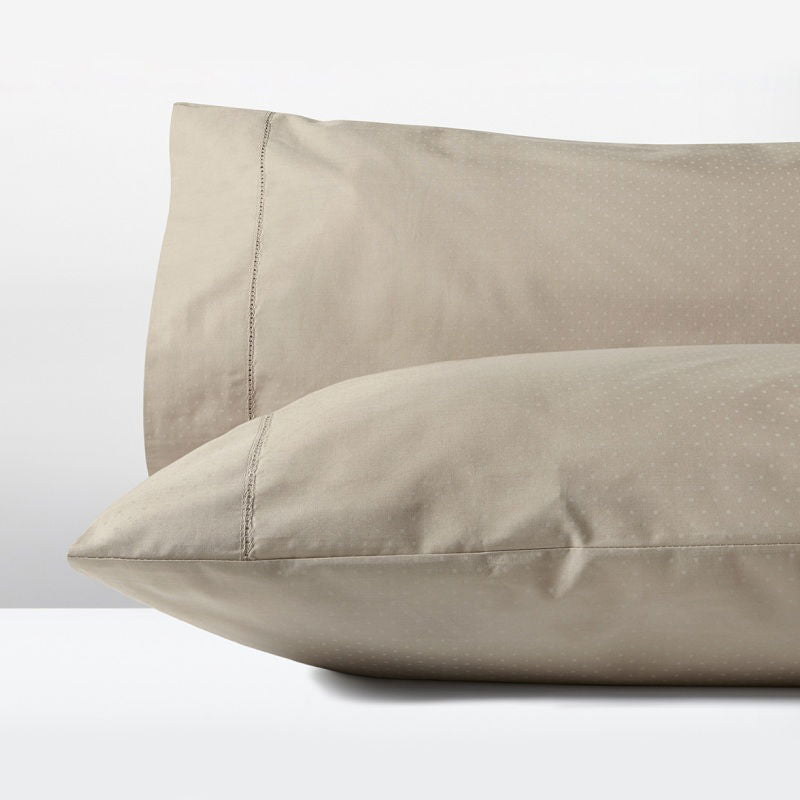 Σετ 2τμχ Μαξιλαροθήκες Πουά Cannon Imperial 52X78 / Linen