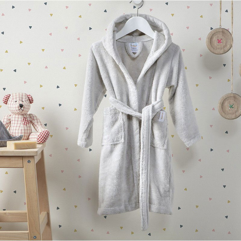 Μπουρνούζι Παιδικό Αιγαίον Nua Cotton 3 / Light Grey