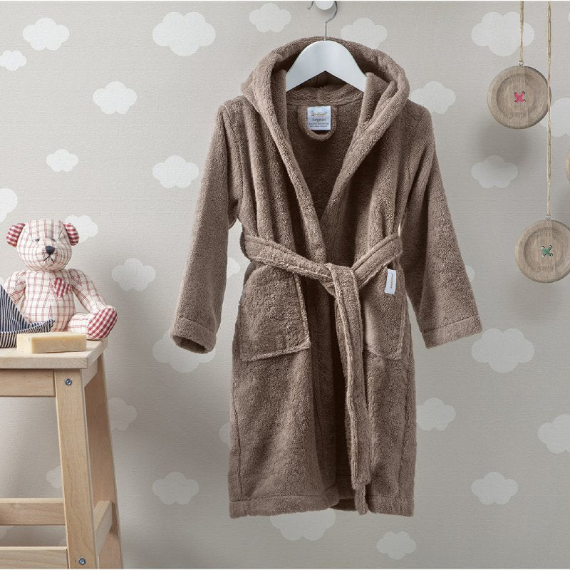 Μπουρνούζι Παιδικό Αιγαίον Nua Cotton 6 Light Choco