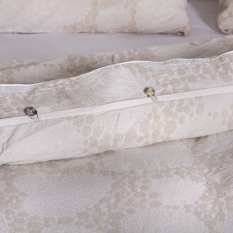 Σετ παπλωματοθήκη Hauz Limited Edition Flower 270X250 / Ecru