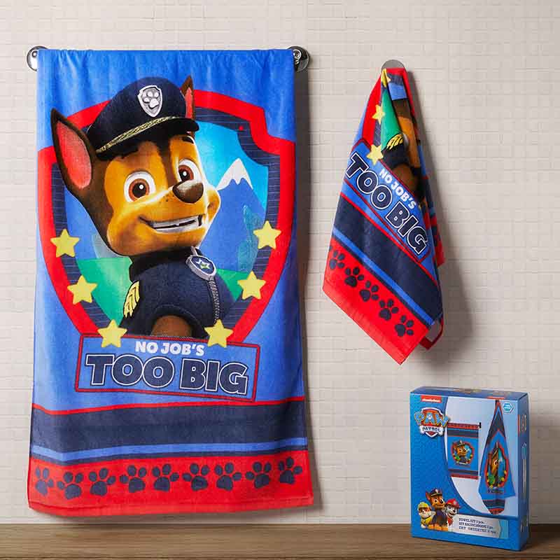 Παιδικές Πετσέτες Σετ 2τμχ Nickelodeon 50X90+65X135 / Paw Patrol (Boys) B