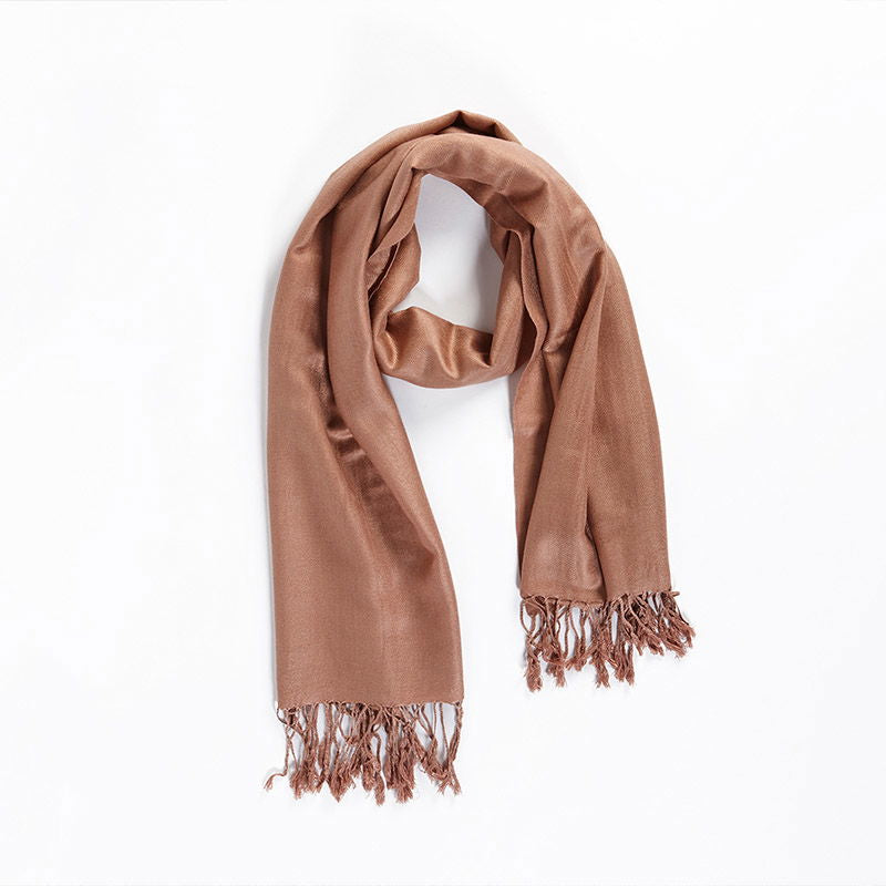 Πασμίνα Μονόχρωμη Αιγαίον ASS / Light Brown