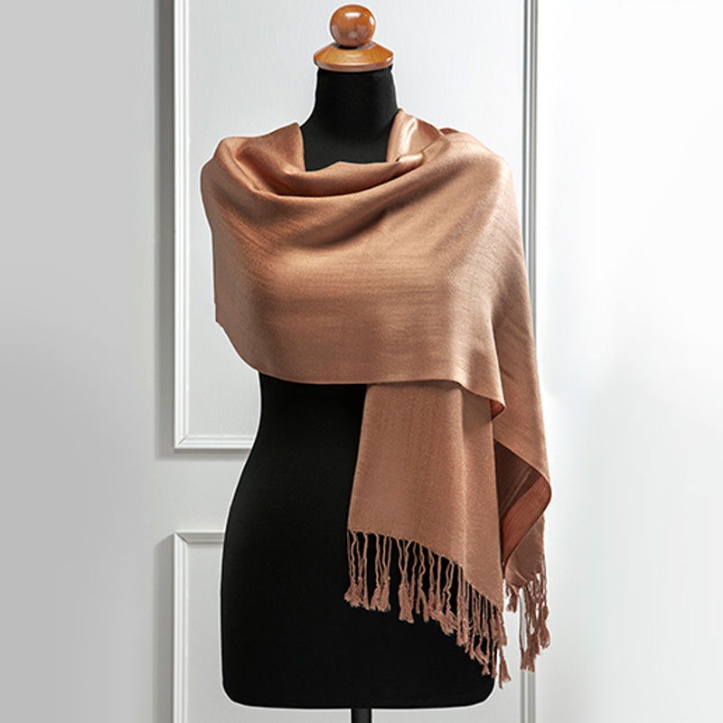 Πασμίνα Μονόχρωμη Αιγαίον ASS / Light Brown