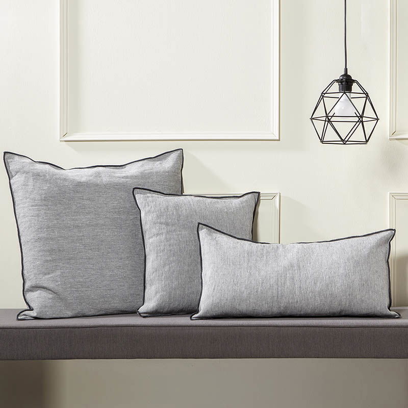 Διακοσμητική Μαξιλαροθήκη Hauz με Γέμιση 45X45 / Grey
