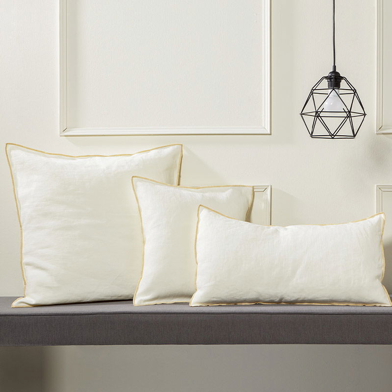 Διακοσμητική Μαξιλαροθήκη Hauz με Γέμιση 65X35 / White