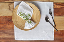 Σετ Τραπεζομάντηλο & 8 Πετσέτες φαγητού Αιγαίον με Κέντημα Anthemida