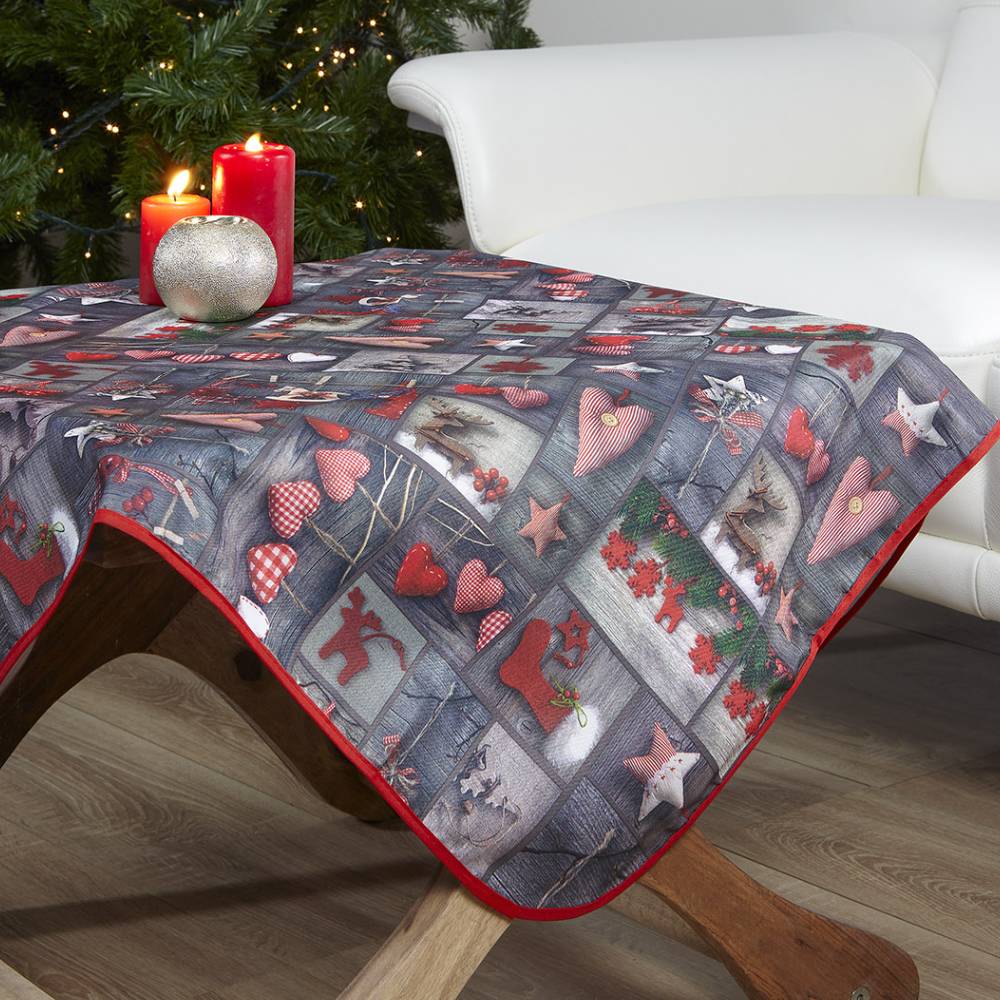 Τραπεζοκαρέ χριστουγεννιάτικο Luxury Home 90X90 / Christmas
