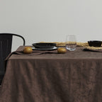 Σετ Τραπεζομάντηλο Στρογγυλό με 8 Πετσέτες Φαγητού Αιγαίον 160X220 Brown