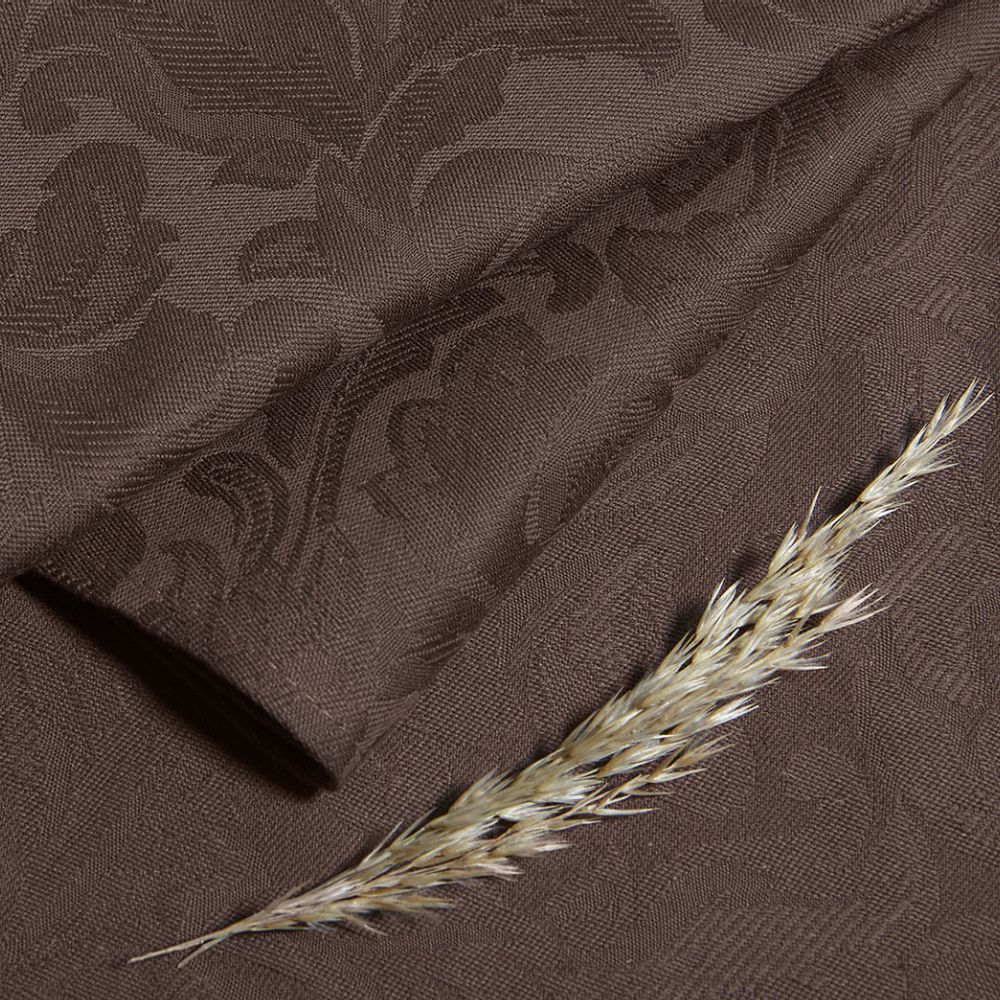 Σετ Τραπεζομάντηλο Στρογγυλό με 8 Πετσέτες Φαγητού Αιγαίον 160X220 Brown