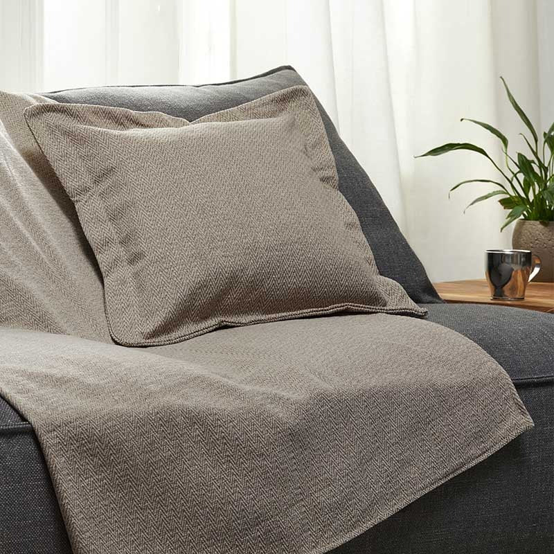 Διακοσμητική Μαξιλαροθήκη Αιγαίον Chenille 45X45 Oat