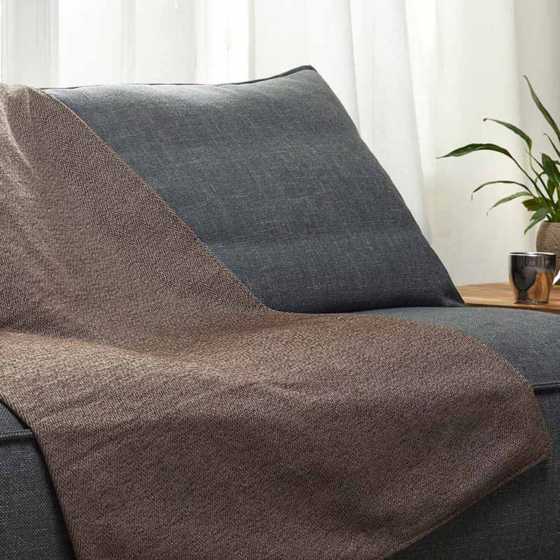 Ριχτάρι Αιγαίον Chenille 180X180 / Walnut