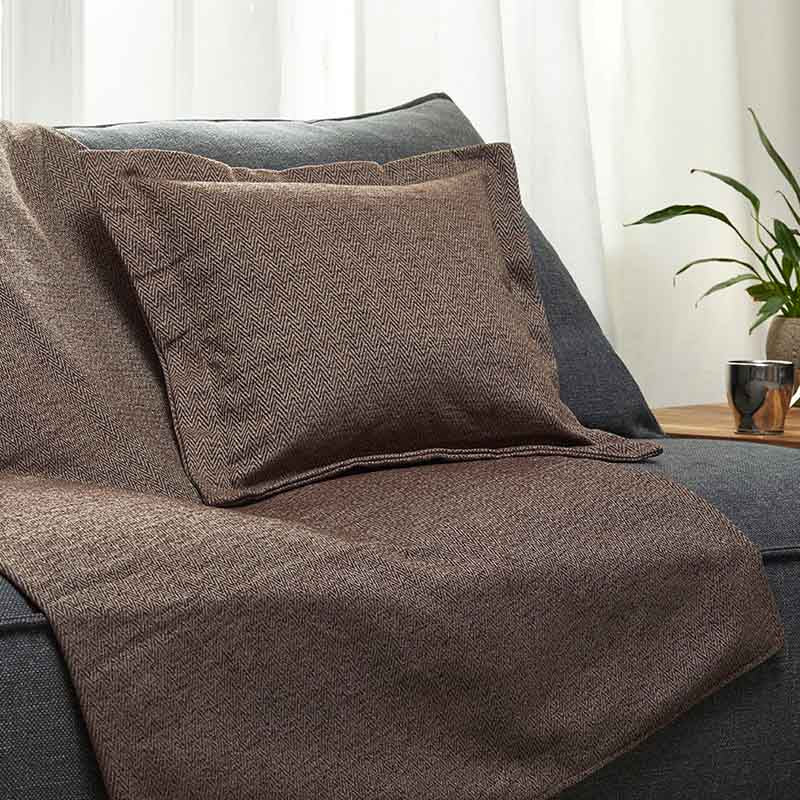 Ριχτάρι Αιγαίον Chenille 180X180 / Walnut