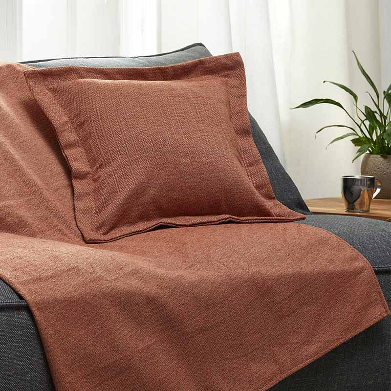 Ριχτάρι Αιγαίον Chenille 180X180 / Pumpkin