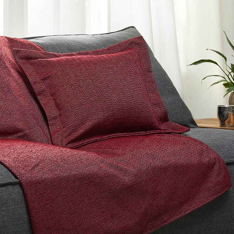 Διακοσμητική Μαξιλαροθήκη Αιγαίον Chenille 45X45 / Wine