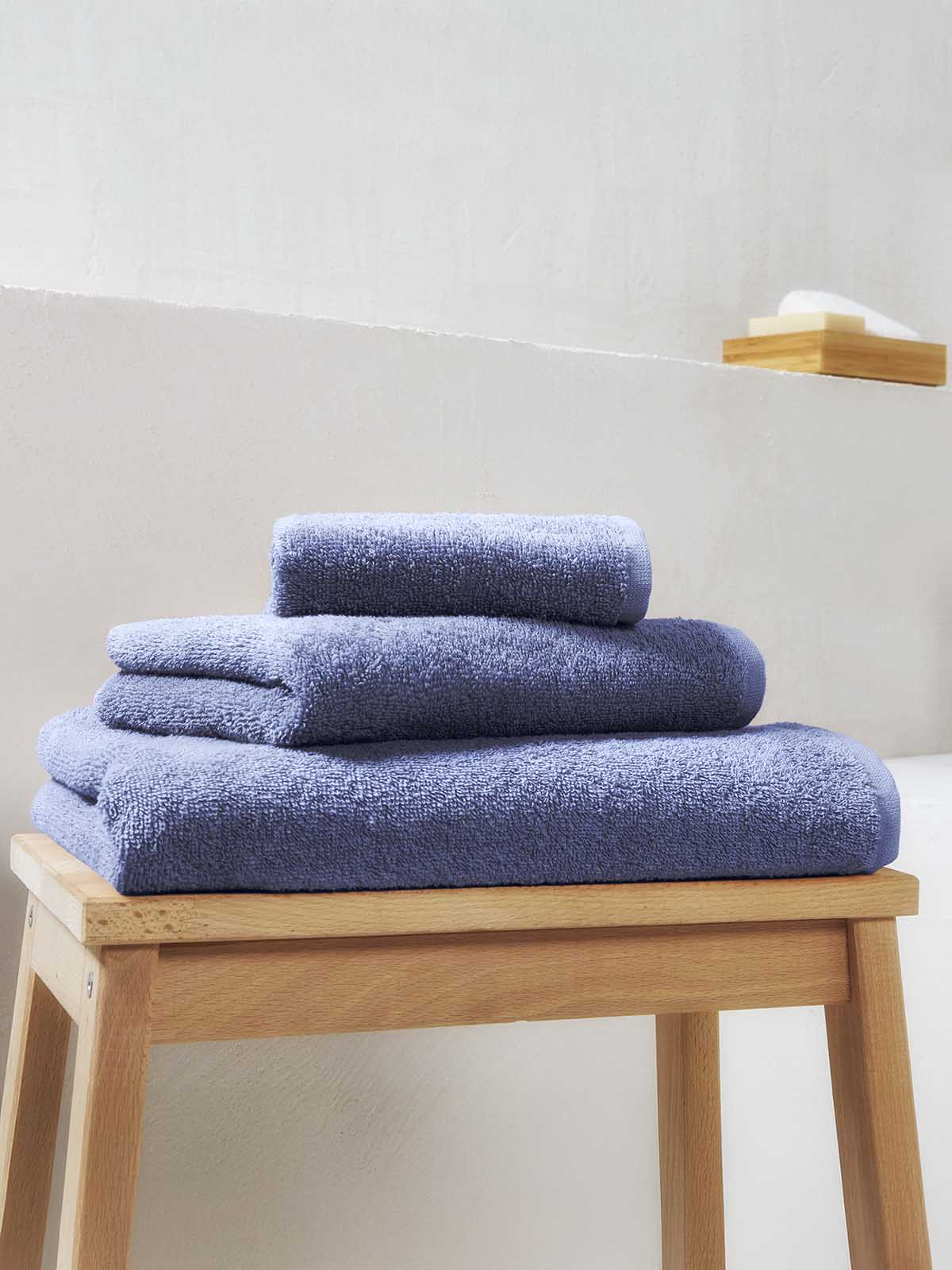 Σετ Πετσέτες Μπάνιου 3τμχ 440gsm 30X30+50X90+65X130 Baby Blue