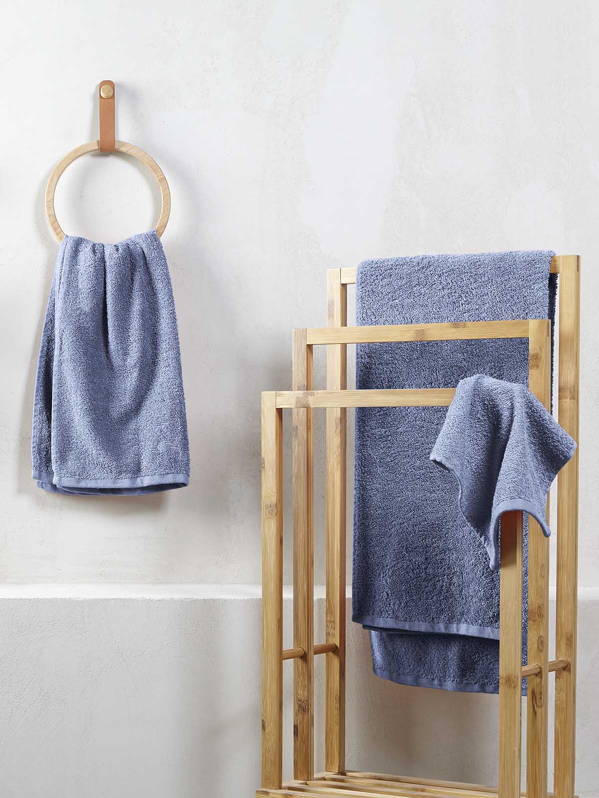 Σετ Πετσέτες Μπάνιου 3τμχ 440gsm 30X30+50X90+65X130 Baby Blue