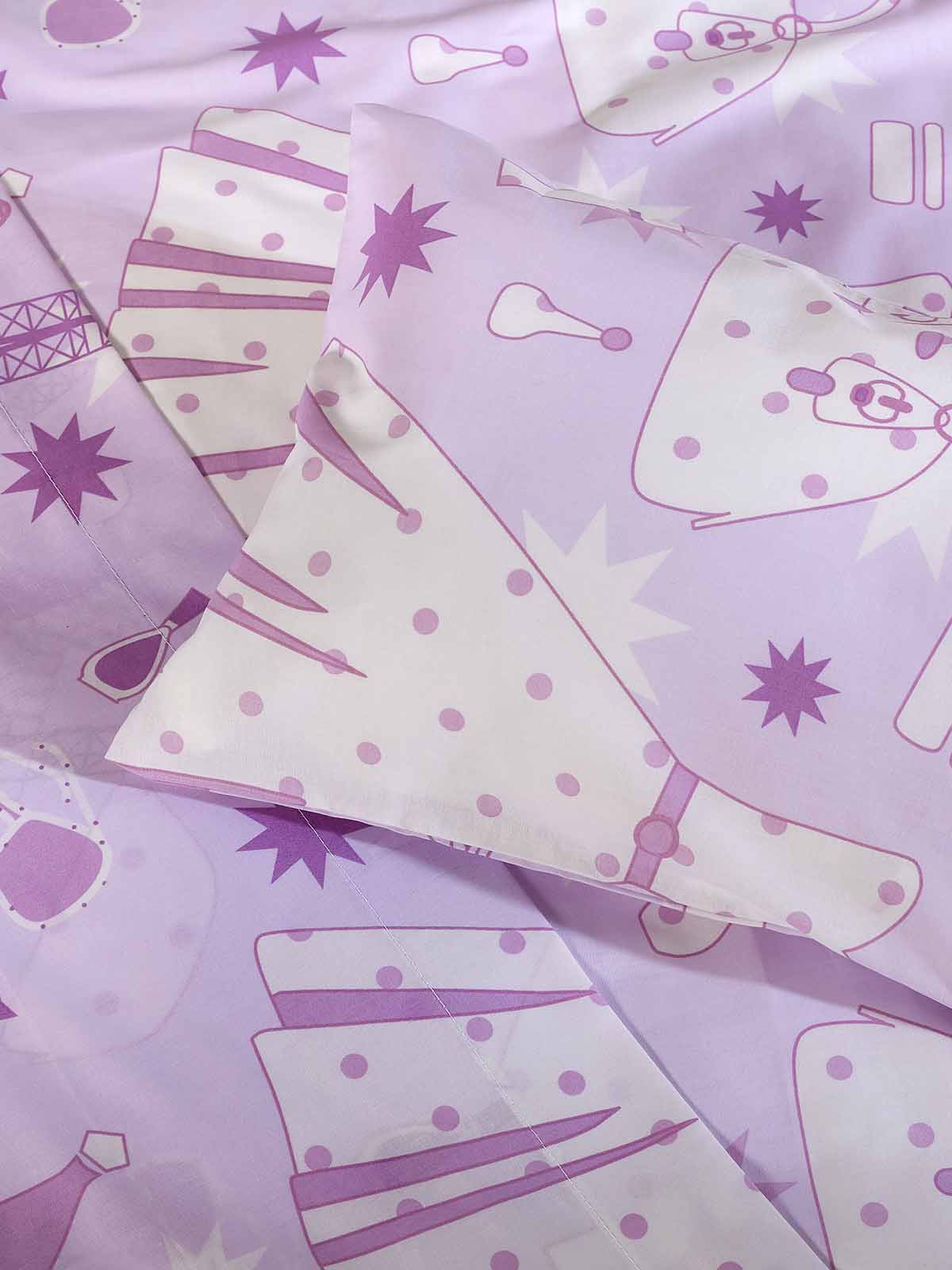 Παιδικό Σεντόνι Αιγαίον 100X200+35 / purple