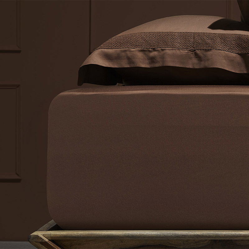 Κατωσέντονο με Λάστιχο Hauz Vegan Silk 180X200+40 Cinnamon