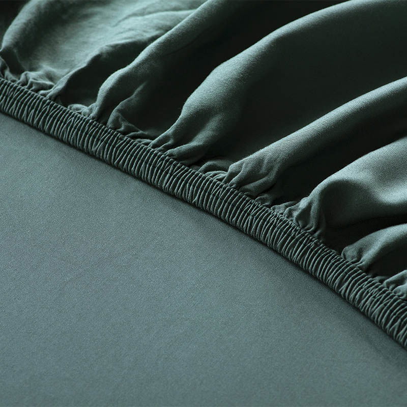 Κατωσέντονο με Λάστιχο Hauz Vegan Silk 200X200+40 Green