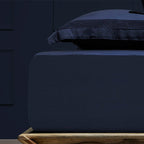 Κατωσέντονο με Λάστιχο Hauz Vegan Silk 200X200+40 Blue
