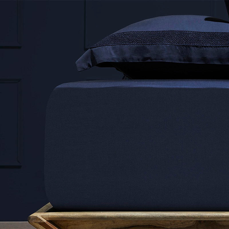 Κατωσέντονο με Λάστιχο Hauz Vegan Silk 200X200+40 Blue