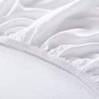 Κατωσέντονο με Λάστιχο Hauz Vegan Silk 200X200+40 White