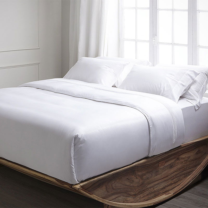Κατωσέντονο με Λάστιχο Hauz Vegan Silk 200X200+40 White