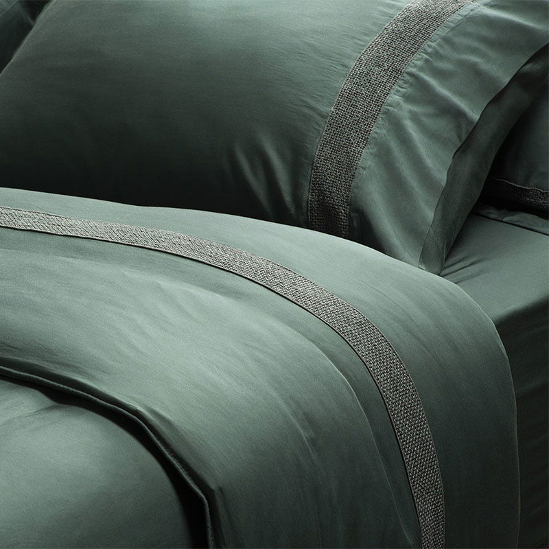Σετ Παπλωματοθήκη 3τμχ Hauz Vegan Silk 230X250 / Green