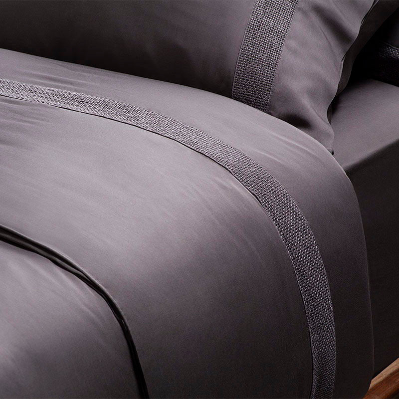 Σετ Παπλωματοθήκη 3τμχ Hauz Vegan Silk 260X250 / Grey